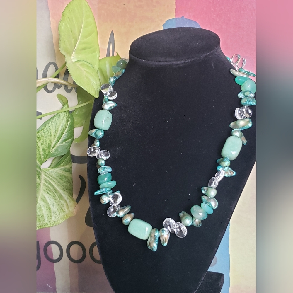 Mint Green Stone Necklace